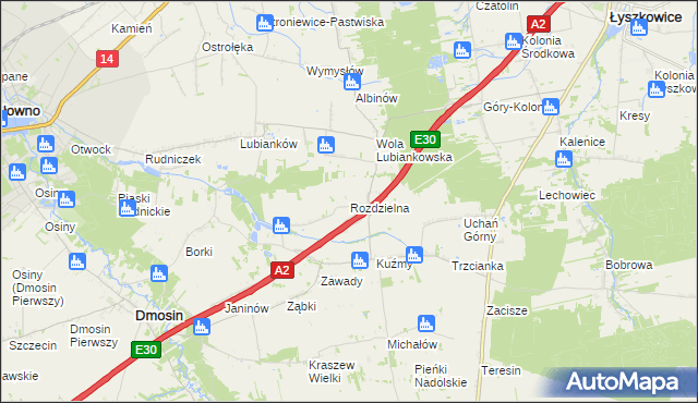 mapa Rozdzielna, Rozdzielna na mapie Targeo