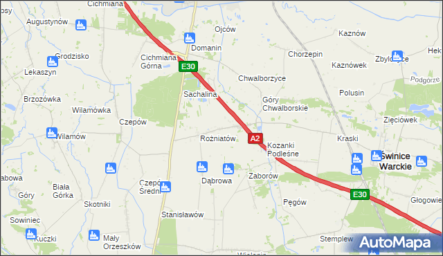 mapa Rożniatów-Kolonia, Rożniatów-Kolonia na mapie Targeo