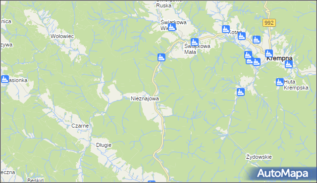 mapa Rozstajne, Rozstajne na mapie Targeo