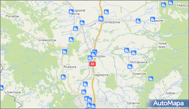 mapa Roztoki gmina Międzylesie, Roztoki gmina Międzylesie na mapie Targeo