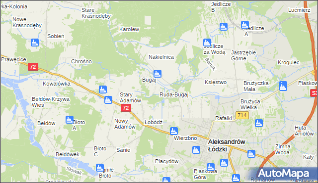 mapa Ruda-Bugaj, Ruda-Bugaj na mapie Targeo