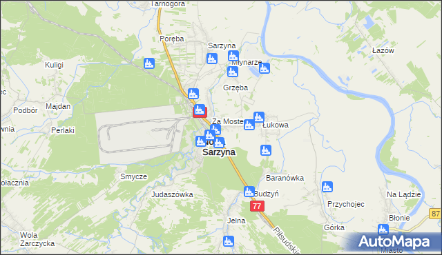 mapa Ruda Łańcucka, Ruda Łańcucka na mapie Targeo