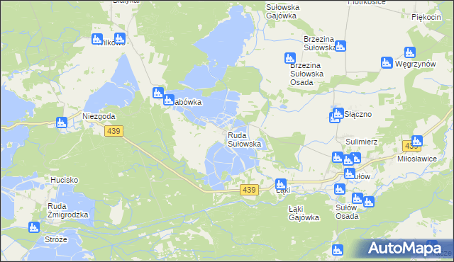 mapa Ruda Sułowska, Ruda Sułowska na mapie Targeo