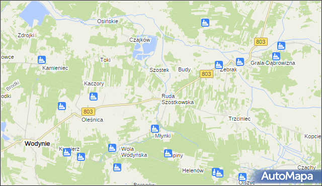 mapa Ruda Szostkowska, Ruda Szostkowska na mapie Targeo