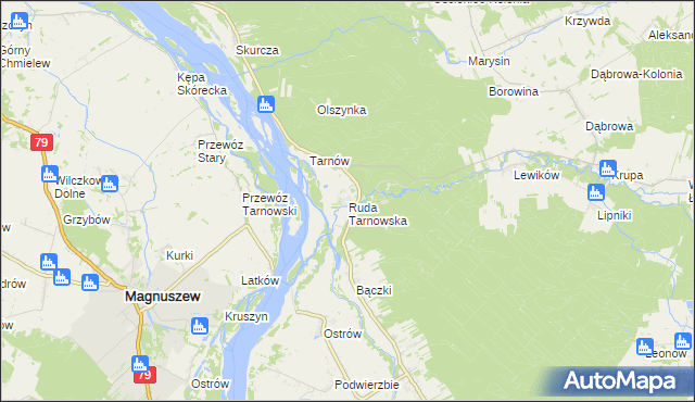 mapa Ruda Tarnowska, Ruda Tarnowska na mapie Targeo