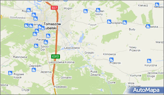 mapa Ruda Wołoska, Ruda Wołoska na mapie Targeo