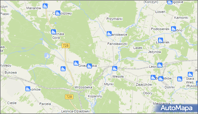 mapa Ruda Zajączkowska, Ruda Zajączkowska na mapie Targeo