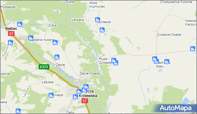 mapa Ruda Żurawiecka, Ruda Żurawiecka na mapie Targeo