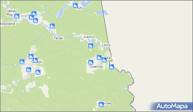 mapa Rudawka gmina Płaska, Rudawka gmina Płaska na mapie Targeo