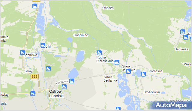 mapa Rudka Starościańska, Rudka Starościańska na mapie Targeo