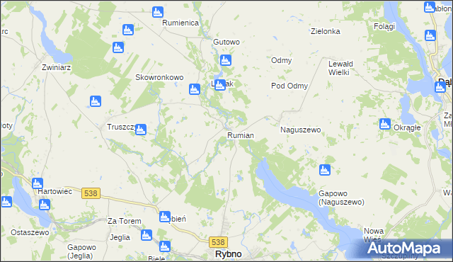 mapa Rumian, Rumian na mapie Targeo