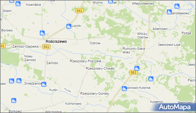 mapa Rumunki-Chwały, Rumunki-Chwały na mapie Targeo