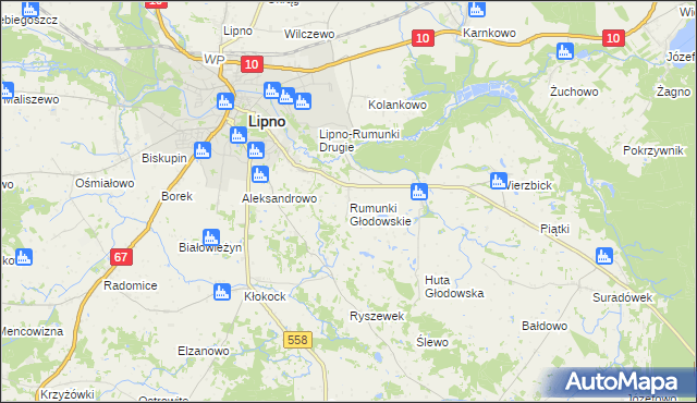 mapa Rumunki Głodowskie, Rumunki Głodowskie na mapie Targeo