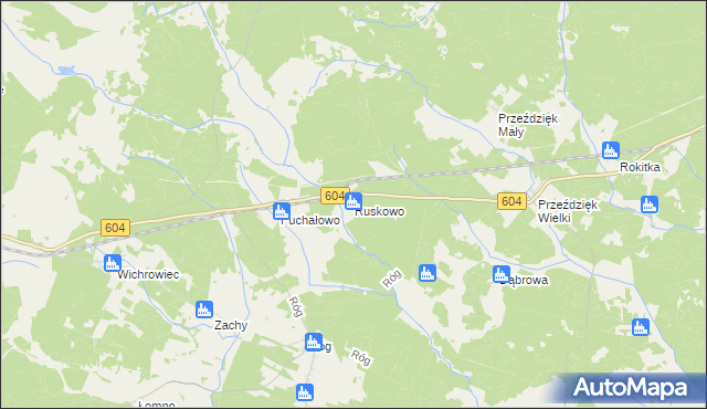 mapa Ruskowo, Ruskowo na mapie Targeo