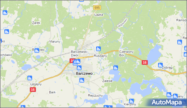 mapa Ruszajny, Ruszajny na mapie Targeo