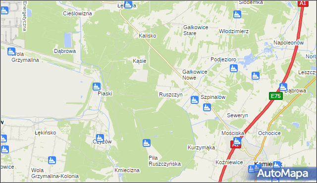 mapa Ruszczyn, Ruszczyn na mapie Targeo