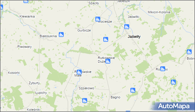 mapa Rutkowskie Duże, Rutkowskie Duże na mapie Targeo