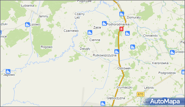 mapa Rutkowszczyzna, Rutkowszczyzna na mapie Targeo