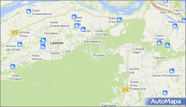 mapa Rybitew, Rybitew na mapie Targeo
