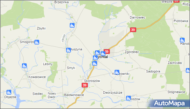 mapa Rychtal, Rychtal na mapie Targeo