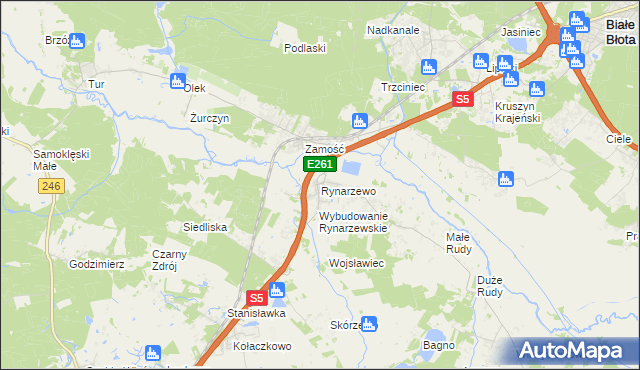 mapa Rynarzewo, Rynarzewo na mapie Targeo