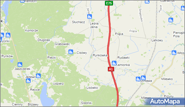 mapa Rynkówka, Rynkówka na mapie Targeo