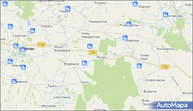 mapa Ryszki, Ryszki na mapie Targeo