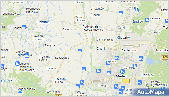 mapa Rzędzianowice, Rzędzianowice na mapie Targeo