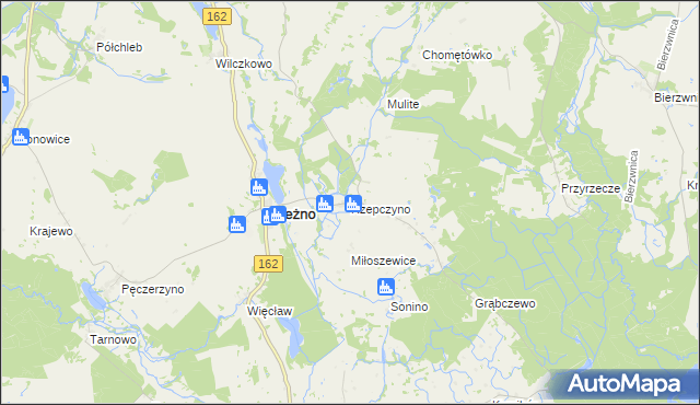 mapa Rzepczyno, Rzepczyno na mapie Targeo