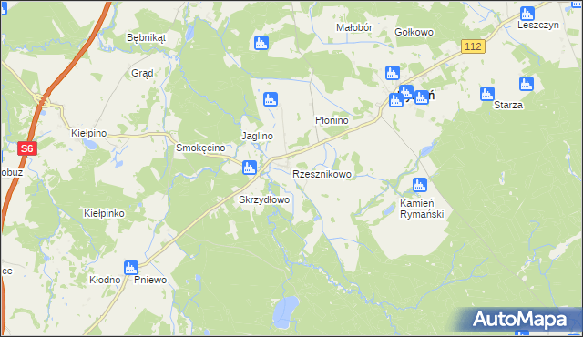 mapa Rzesznikowo, Rzesznikowo na mapie Targeo