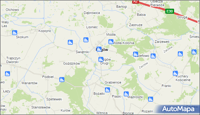 mapa Rzgów Drugi, Rzgów Drugi na mapie Targeo