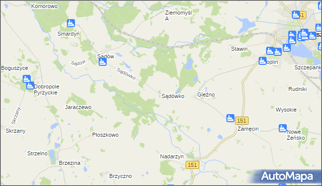 mapa Sądówko, Sądówko na mapie Targeo