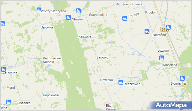 mapa Sadowo gmina Dąbrowa Białostocka, Sadowo gmina Dąbrowa Białostocka na mapie Targeo