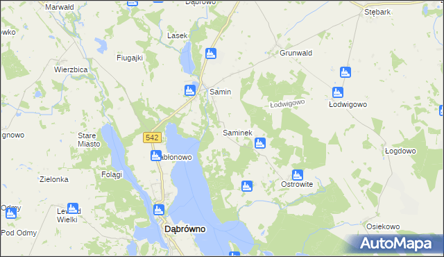 mapa Saminek, Saminek na mapie Targeo