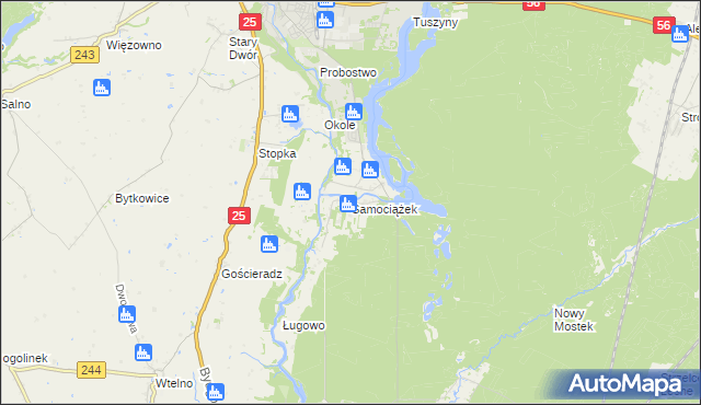 mapa Samociążek, Samociążek na mapie Targeo