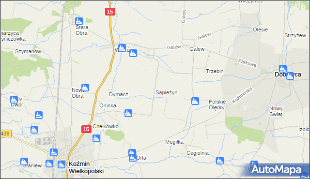 mapa Sapieżyn, Sapieżyn na mapie Targeo