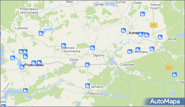 mapa Sąpolno, Sąpolno na mapie Targeo