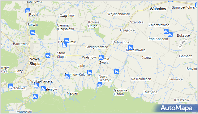 mapa Sarnia Zwola, Sarnia Zwola na mapie Targeo