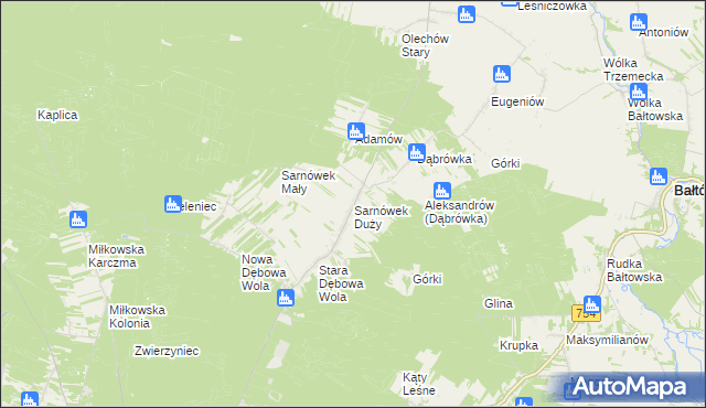 mapa Sarnówek Duży, Sarnówek Duży na mapie Targeo