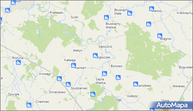 mapa Sątoczek, Sątoczek na mapie Targeo