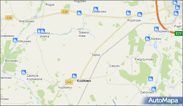 mapa Sątop, Sątop na mapie Targeo