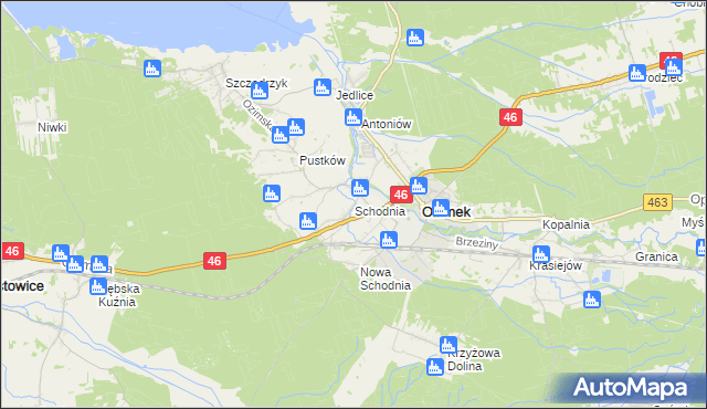 mapa Schodnia, Schodnia na mapie Targeo