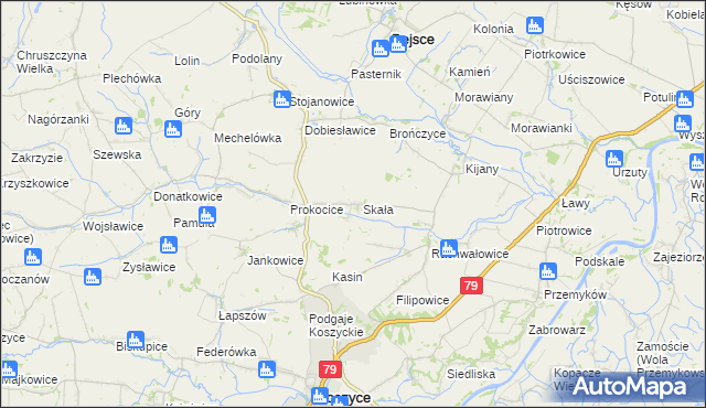 mapa Sędziszowice, Sędziszowice na mapie Targeo