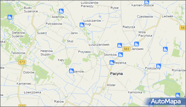 mapa Sejkowice, Sejkowice na mapie Targeo