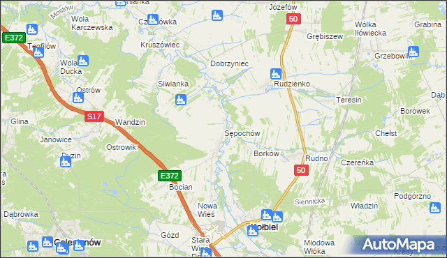 mapa Sępochów, Sępochów na mapie Targeo