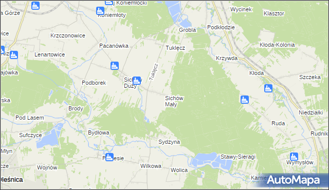 mapa Sichów Mały, Sichów Mały na mapie Targeo