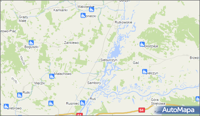 mapa Sieburczyn, Sieburczyn na mapie Targeo