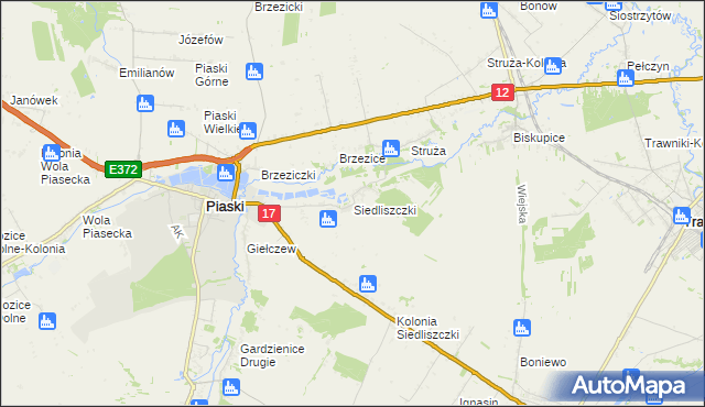 mapa Siedliszczki gmina Piaski, Siedliszczki gmina Piaski na mapie Targeo