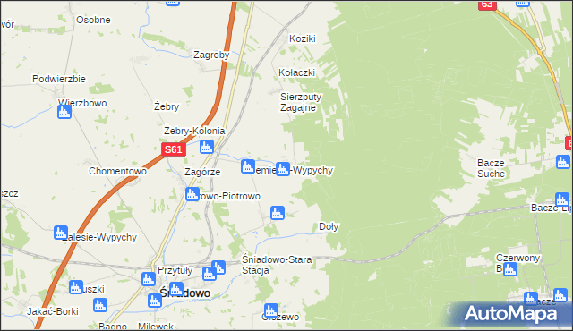 mapa Sierzputy-Marki, Sierzputy-Marki na mapie Targeo