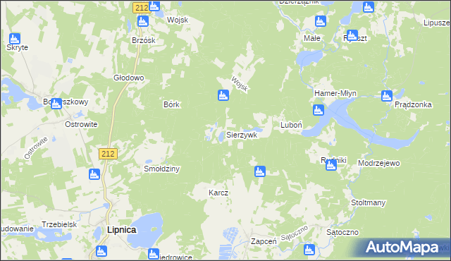 mapa Sierzywk, Sierzywk na mapie Targeo